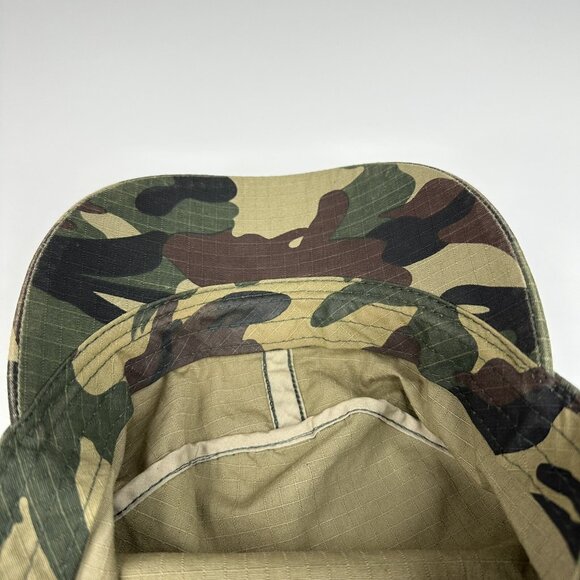 Cameo Women's Green Tan Camouflage Theme Military Cotton Canvas Fitted Hat S/M - Picture 7 of 12